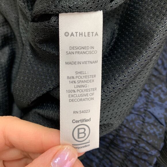 Athleta Brooklyn Track Bomber Jacket Women S Small Midnight Python Zipped Pocket - Picture 11 of 15